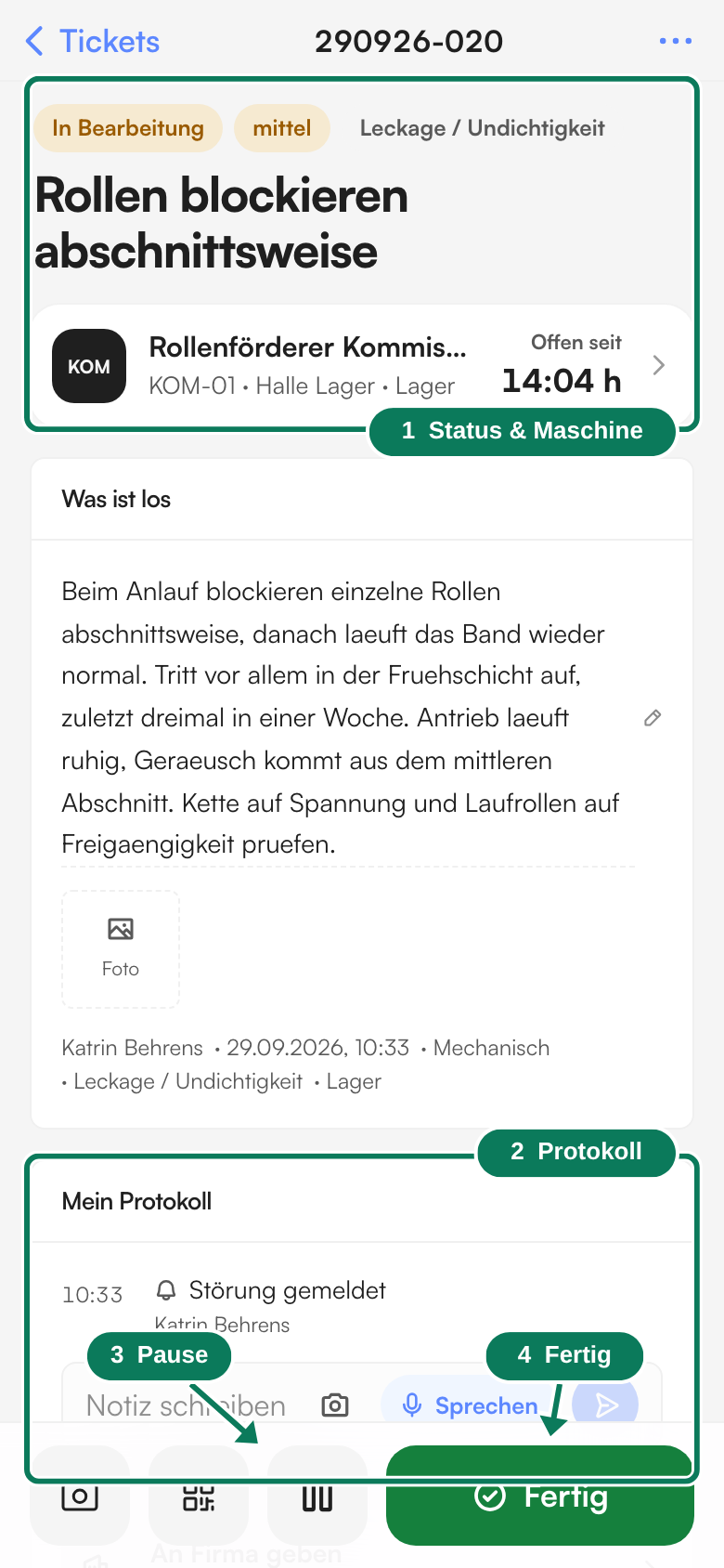 Dasselbe Ticket am Handy